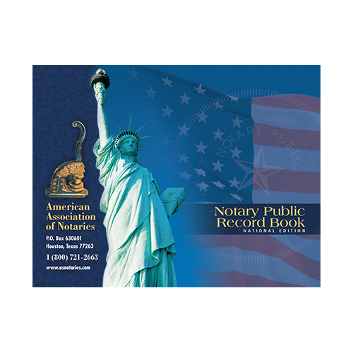 Mississippi Notary Public Record Book (Journal) - Statue of Liberty Blue Cover