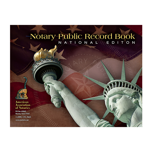 Mississippi Notary Public Record Book (Journal) - Statue of Liberty Brown Cover