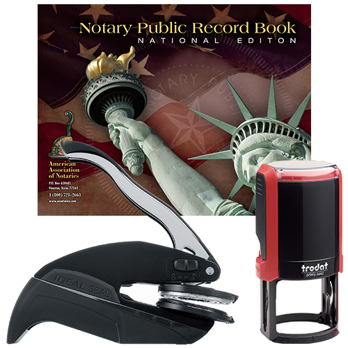 The Mississippi notary supplies premier package contains everything you need, to perform your notarial duties correctly and efficiently. The Mississippi notary supplies premier package includes handheld notary seal embosser, notary Stamp, and notary journal. The notary seal produces thousands of perfect and consistent notary seal impressions. The notary stamp is available in several case colors and five ink colors, produces thousands of perfect and consistent notary stamp impressions, stamp-after-stamp, without the need for an ink pad or re-inking. The modern, ergonomic design of this stamp soft-touch exterior fits comfortably in your hand and with gentle pressure produces the sharpest Mississippi notary stamp impression with ease. An index label allows you to quickly identify your notary stamp and ensures a right-side-up impression. A clear base positioning window guarantees accurate placement of your notary stamp on documents. With the click of a button, the ink pad - which is built into the notary stamp - can easily be accessed for changing or refilling. The notary seal embosser makes with ease and little pressure a clear and crisp raised notary seal impression every time even on thick cardstock paper.
